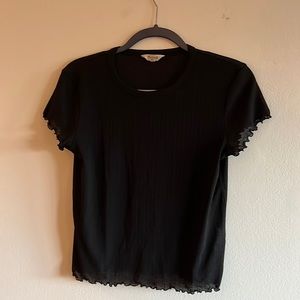 Madewell Baby Tee (see through) size M Black